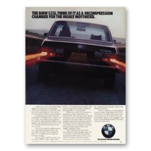 1984 BMW 5 Series Print Ad | Decompression