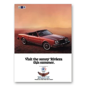 1984 Buick Riviera Print Ad | Sunny Riviera This Summer
