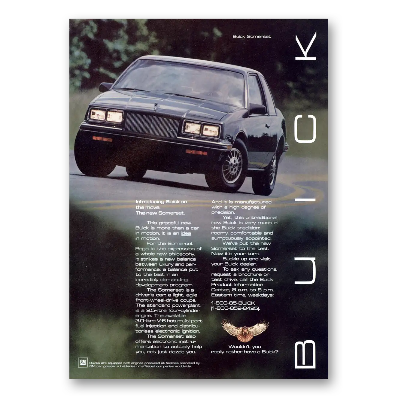 1984 Buick Somerset Print Ad | Graceful Buick