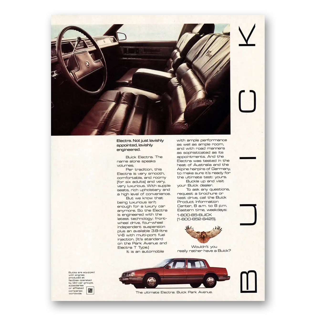 1984 Buick Electra Print Ad | Lavishly Appointed