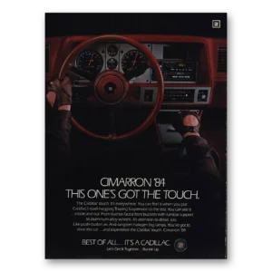 1984 Cadillac Cimarron Print Ad | Got Touch