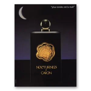 1984 Nocturnes de Caron Pefume Print Ad | French