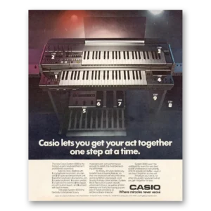 1984 Casio Electronic Instruments Print Ad | Act Together