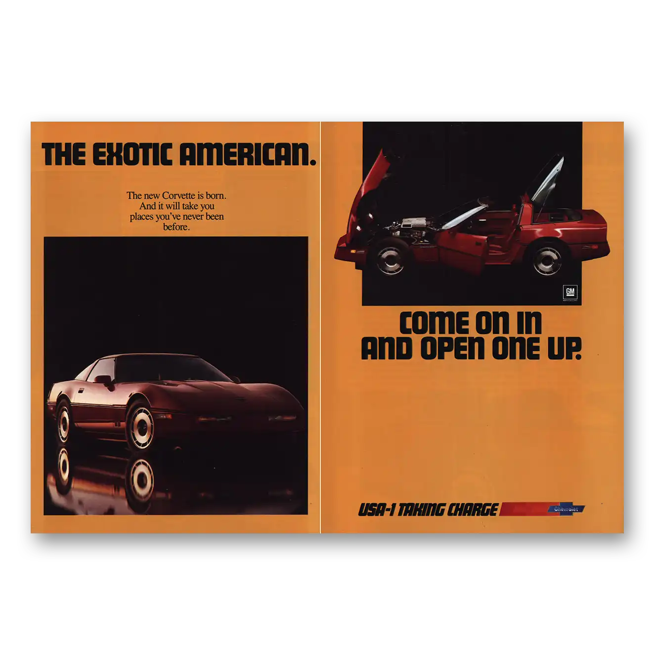 1984 Chevrolet Corvette Print Ad | Exotic American