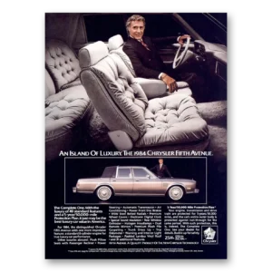 1984 Chrysler Fifth Avenue Print Ad | Island Luxury