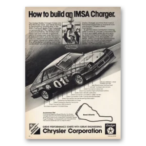 1984 Chrysler Print Ad | Imsa Charger