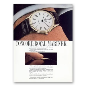 1984 Concord Watch Print Ad | Royal Mariner
