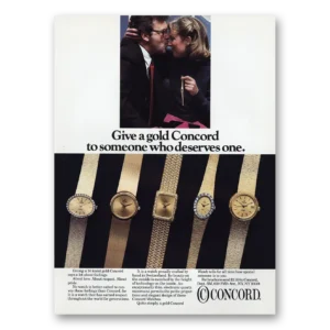 1984 Concord Watch Print Ad | Gold Concord