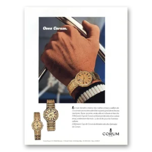 1984 Corum Watch Print Ad | Osez Corum