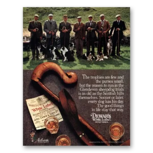 1984 Dewars White Label Print Ad | Trophies