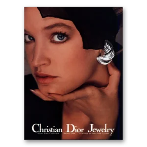 1984 Christian Dior Jewelry Print Ad | Silver Plate