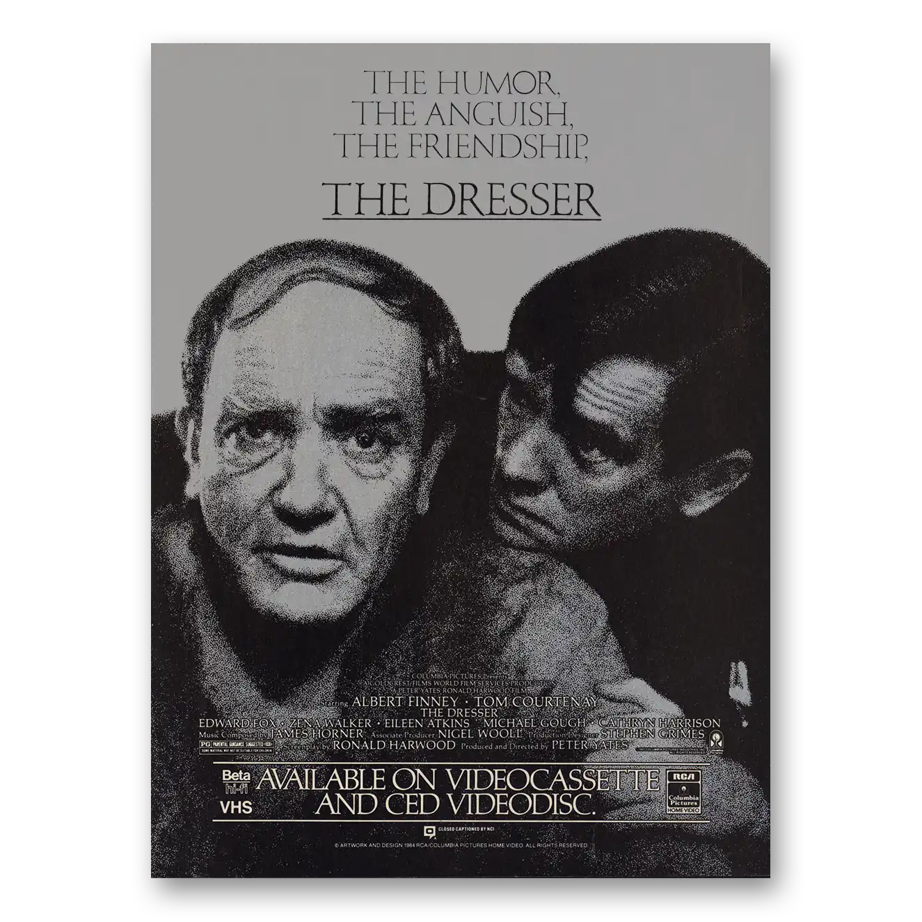 1984 The Dresser Movie Promo Print Ad | Albert Finney