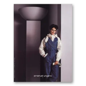 1984 Emanuel Ungaro Print Ad | Blue Ski