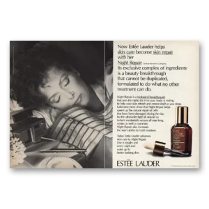 1984 Estee Lauder Print Ad | Skin Repair With Night Repair