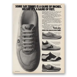 1984 Foot Joy Shoes Print Ad | Tennis Is Game Of Inches