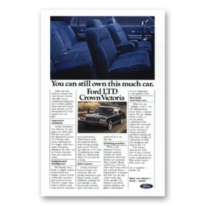 1984 Ford Crown Victoria Print Ad | Own This Much Car