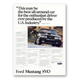 1984 Ford Mustang Print Ad | Best All Around