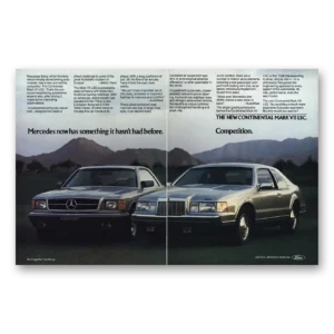 1984 Lincoln Continental Mark VII Print Ad | Lsc Mercedes