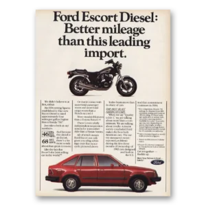 1984 Ford Escort Print Ad | Diesel