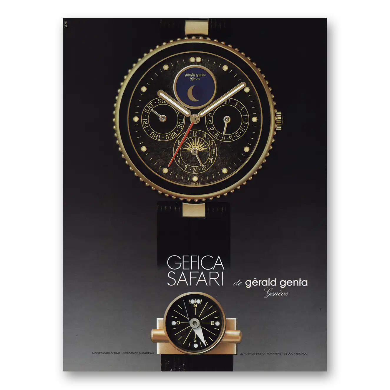 1984 Gerald Genta Print Ad | Gefica Safari Watch