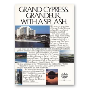 1984 Grand Cypress Resort Print Ad | Grandeur With Splash