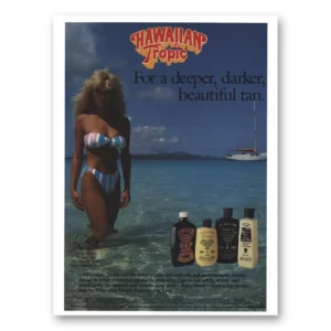 1984 Hawaiian Tropic Print Ad | Beautiful Tan