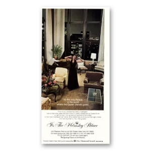 1984 Helmsley Palace Print Ad | Queen Stands Guard
