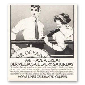 1984 Home Lines Print Ad | Bermuda Sail Every Saturday