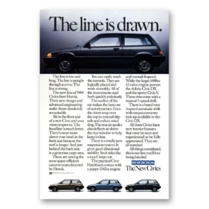 1983 Honda Civic Print Ad | Line Is Drawn