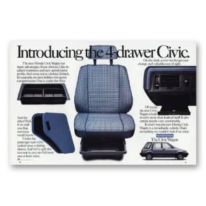 1984 Honda Civic Print Ad | 4 Drawer Civic