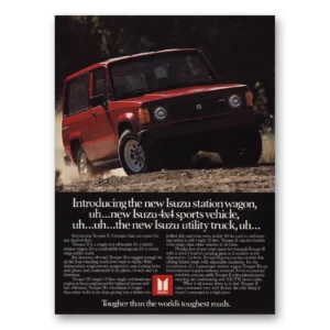 1984 Isuzu Trooper Print Ad | Sports Vehicle