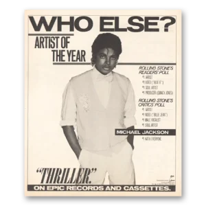 1984 Michael Jackson Thriller Promo Print Ad | Who Else