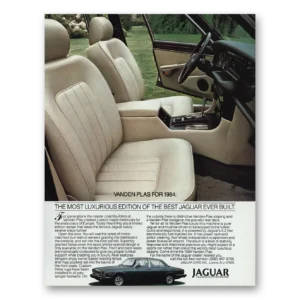 1984 Jaguar Vanden Plas Print Ad | Vanden Plas