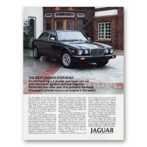 1984 Jaguar XJ6 Print Ad | Double Overhead