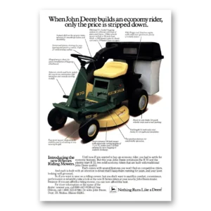 1984 John Deere Mowers + Tractors Print Ad | Riding Mowers