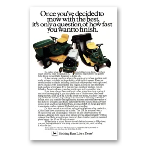1984 John Deere Mowers + Tractors Print Ad | Mow With Best