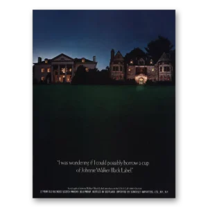 1984 Johnnie Walker Black Label Print Ad | Borrow Cup