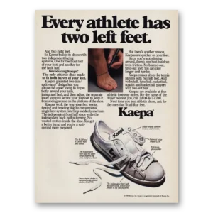 1984 Kaepa Shoes Print Ad | Athlete Two Left Feet