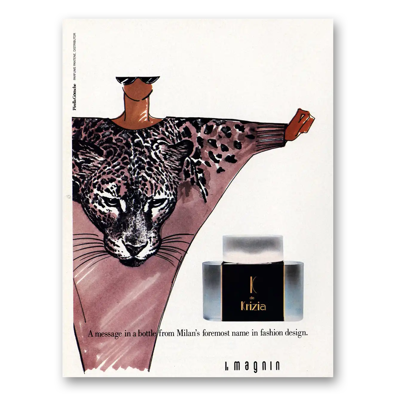 1984 Pirella Gottsche Krizia Print Ad | Krizia Message