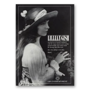 1984 CBS Print Ad | Lillian Gish Promo