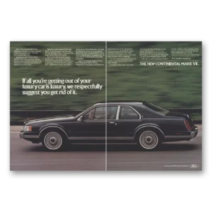 1984 Lincoln Continental Mark VII Print Ad | Luxury Car