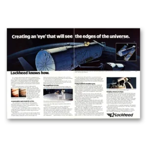 1984 Lockheed Space Telescope Print Ad | See Universe