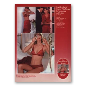 1984 Maidenform Print Ad | Sweet Nothings Play With Fire