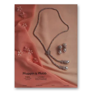 1984 Mappin & Webb Jewelry Print Ad | Diamonds Pearls
