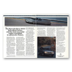 1984 Mercedes Benz 300D Print Ad | Engine Transplant