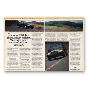 1983 Mercedes Benz 190 Print Ad | Quickest Reflexes