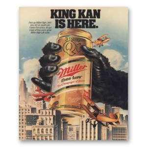 1984 Miller Beer Print Ad | King Kan Is Here
