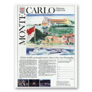 1984 Monte Carlo Monaco Print Ad | Monte Carlo