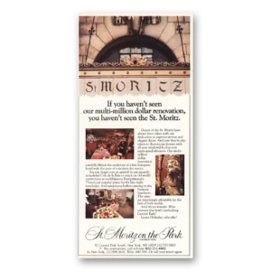 1984 St Moritz on the Park Print Ad | Renovation