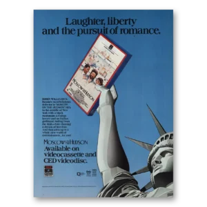 1984 Moscow On the Hudson Movie Promo Print Ad | Robin Williams